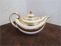 Arthur Wood England Teapot  Ivory & Gold