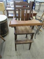 Vintage Wood High Chair Tray Needs some Repair