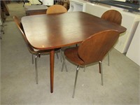 44" Square Modern Era Look Kitchen Table and 4