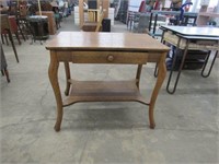 Oak Queen Anne Legs Library Table