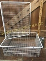 Pair of large Wire storage baskets