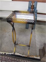 Metal decorative side table 12"x12"x31"