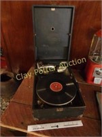 Antique Portable Phonograph Player