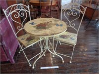 Metal Patio Folding Chairs & Table Set
