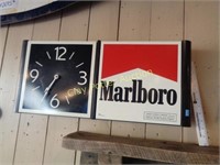 Marlboro Cigarette Wall Clock Ad