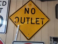 Metal Traffic Sign - No Outlet