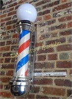Barber Pole Light with Globe