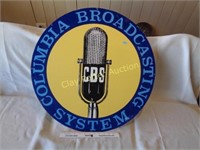 Porcelain Columbia Broadcasting Sign