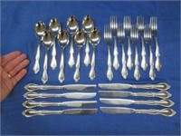 nice oneida stainless flatware set - 8 places