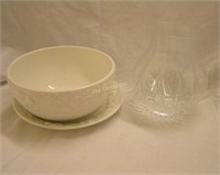 French Crystal Vase & Italian Serves Bowl