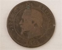 1855 Napoleon III Coin