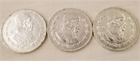 (3) 1966 Mexican Silver Peso