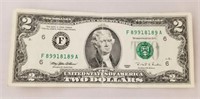 1995 $2 Dollar Bill