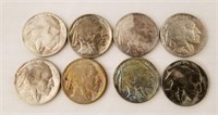(8) Mixed Dates (1920's) Buffalo Nickels