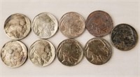 (9) Mixed Dates (1920's) Buffalo Nickels