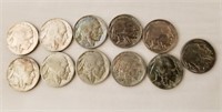 (11) Mixed Dates (1930's) Buffalo Nickels