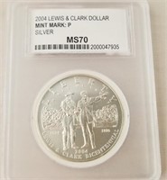 2004 P Lewis & Clark MS70 Silver Dollar
