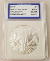 2007 P Jamestown Commemorative Silver Dollar