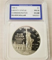 1986 S Liberty Statue Commemorative Silver Dollar
