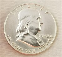 1958 D Franklin Half Dollar