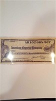 1960s American Express traveler's checks