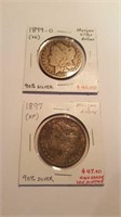 1899 and 1897 Morgan dollar