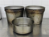 (3) STAINLESS STEEL POTS