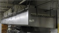 STAINLESS STEEL EXHAUST HOOD WITH FIRE SUPPRESSION