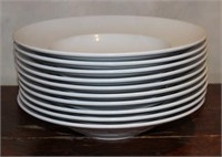 (24) HUTSCHENREUTHER 12" SETA RIM SOUP BOWLS