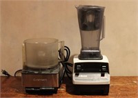 CUISINART FOOD PROCESSOR & VITAMIX BLENDER