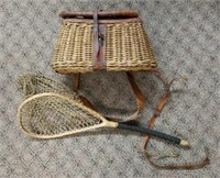 Antique Creel & Woven Net