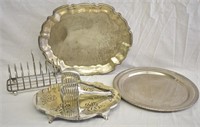 5 pcs. Silver Plate Serving Ware