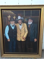 Painting of Harry Carry Jr, Jack Elam& Ben Johnson
