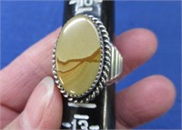 nice sterling silver gent's ring - sz 11.5