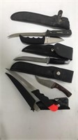 5 Knives And Cases