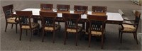 Italian Neoclassical Marquetry Formal Dining Table