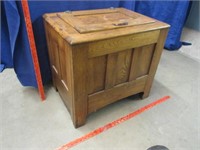 antique oak icebox - flip lid top (22in)