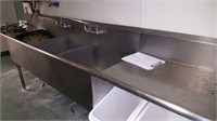 3 Well Stainless Steel Sink Unit