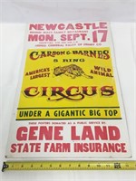 Large Carson & Barnes circus poster.
