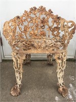 Antique cast-iron garden chair.