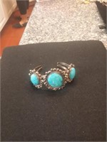 silver and turquoise bracelet