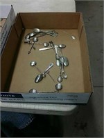 Box of spoons some silver
