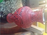 Red Oriental Vase