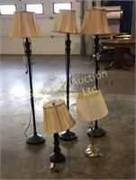 Choice of 3 floor lamps or 2 table lamps