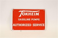 Tokheim Gasoline Pump Authorized Service Sign