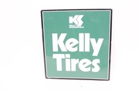 Kelly Springfield Embossed Tin Tires Sign