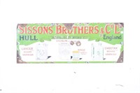 Sissons Brothers & Co Varnish Oil Porcelain Sign