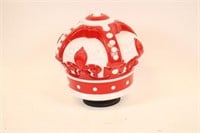 Standard Oil Company One Piece Red Crown Gas Globe