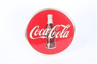 Coca-Cola 9" Tin Over Cardboard Sign