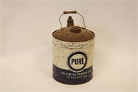Pure Oil Company 5 Gallon Bulk OIl Can